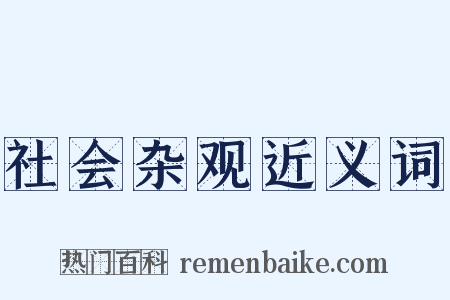 社会杂观近义词是什么意思的图片